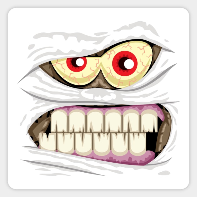 Mummy Face Sticker by Malchev